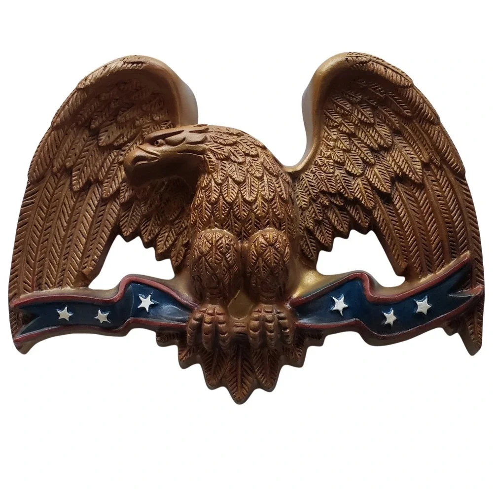 American Bald Eagle Wall Plaque Patriotic 250th USA Anniversary Freedom Vintage